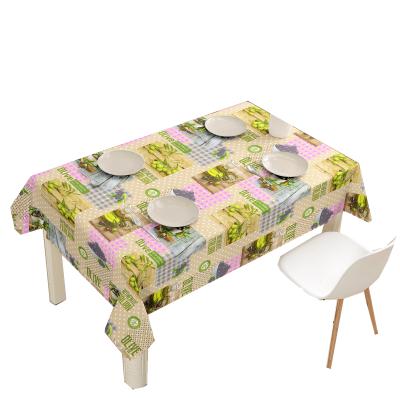 China PVC Woven Matte Tablecloth Waterproof Glossy Tablecloth 3D PU Printing Tablecloth Customize Design Hot Selling Household Supplies. for sale