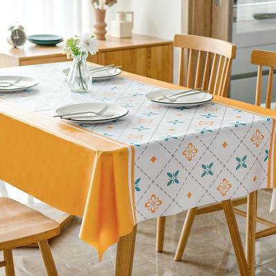 China Newest European Fresh Waterproof Floral Design Oilcloth Tablecloth Factory Direct Sale Price And Quality Good for sale