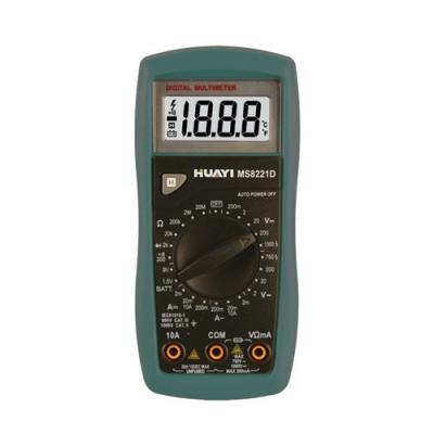 China Mini Size V A MS8221 Series Manual Range Digital Multimeter with Continuity Measurement for sale