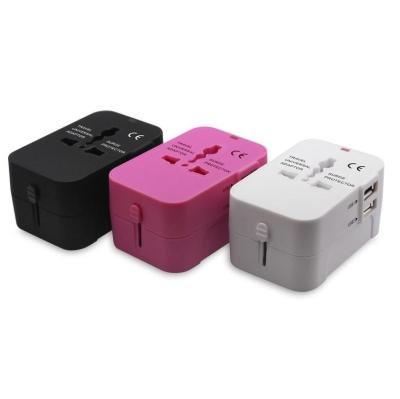 China Universal Travel Plug Socket with Multi-Function Conversion and 2 USB A Output Ports for sale