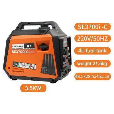 China 3500w Silent Home Inverter Gasoline Generator Perfect for Mobile and Portable Outdoor for sale