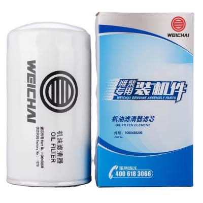 China Weichai Original Oil Filter Element 1000428205 612600190763 para el motor HOWO y el motor Shacman en venta