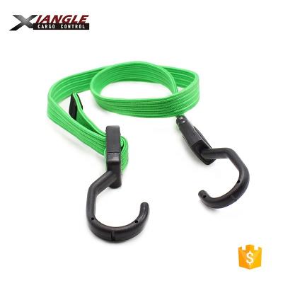 China 18 mm width high elastic bungee flat strap with latex or rubber thread in neon green or other color XLTDF0001 for sale