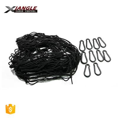 China PP+ Rubber Yarn 140cm*140cmelastic Cargo Net With Hook Luggage Strap Motorcycle Container Cargo Nets With 10 Pcs Carabiner Hooks for sale