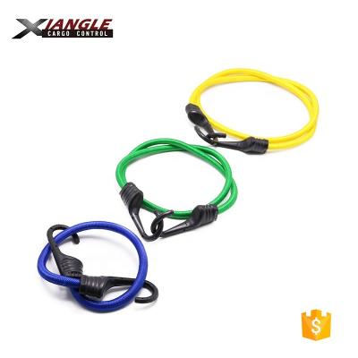 China High Quality PP Thread Heavy Duty Rubber Wire Bungee Cord With Heavy Duty Plastic Hooks for sale