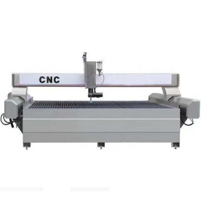 China Hotels AUC 1520 1530 5 Axis Ultra High Pressure 3 Axis CNC Water Jet Cutter / Iron Ceramic Stone Water Glass Cutting Machines for sale