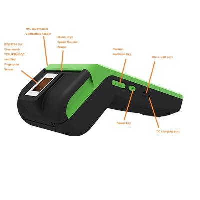 China High Quality 4G Retail Store All in One POS Device Fingerprint Scanner NFC Card Reader Barcode Scanner Android PDA POS Terminal for sale