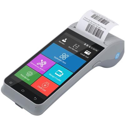 China Android SDK 5 Inch Handheld Terminal With Built In Printer Fingerprint Reader Android Payment Device for sale