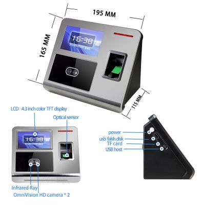 China Time Attendance Biometric Fingerprint Time Attendance System RFID Card Reader Recogition Facial Machine 5000/10000 for sale