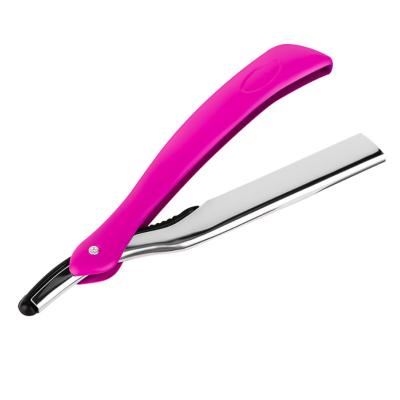 China Wholesale Single Blade Stainless Steel Razor Saw Holder Shaving Salon Barber Razors Manual Straight Razor for sale