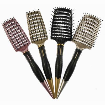 China Wholesale Hair Brush Compact Customize Curved Flexible Fast Magic Hair Brush Self Cleaning Duct Brush Self Cleaning Duct Brush for sale