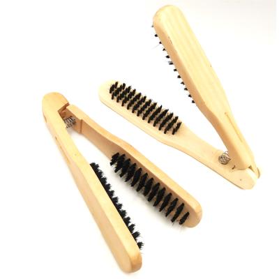 China Professional Paddle Boar Bristle Straightening Hair Brush High Quality Salon Wooden Hair Brush With Logo for sale