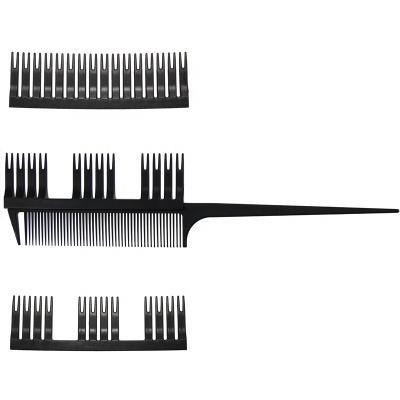 China 2021 New Good Quality Heat Resistance Hair Comb Professional Salon Hair Brush Combs Custom Carbon Hair Combs for sale