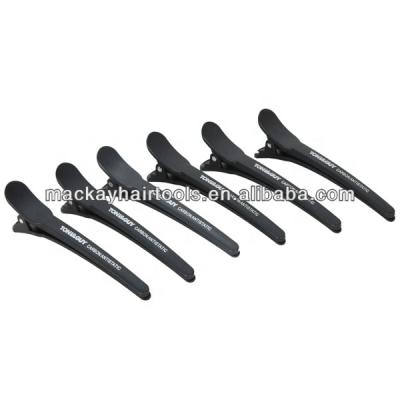 China Salon Use Black Hair Claw Clip Barber Clip Carbon Hair Clip Professional Manufacture for sale