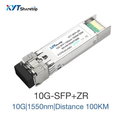 China FTTX fiber optic mod sfp+ 100km 10G 1550nm ZR terminal equipment telecommunication compatibility for sale