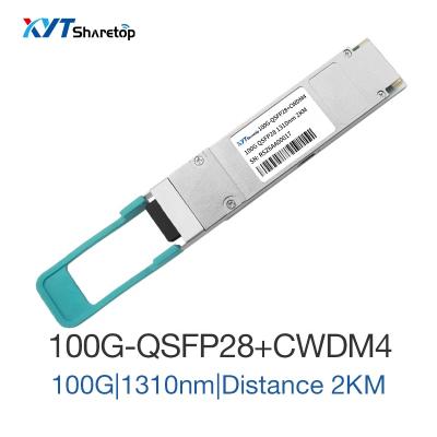 China Compatible Huawei ZTE qsfp28 100G Fiber Optic Equipment 2KM CWDM 1310nm Broadband Transceiver XYT-QSFP28 Module for sale