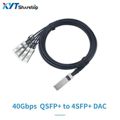 China compatible qsfp+ 40G Huawei ZTE DAC 0.5~7M QSFP+ cable to 4SFP+ active optical cable cable for sale