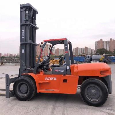 China Building material shops good price HELI China 6M step ISUZU 6BG1 engine tcm HELI 8ton 10 ton FD100 H2000 CPCD100 10T forklift 10T forklift for sale