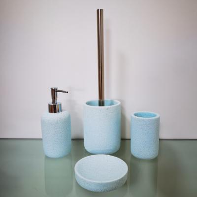 China New Style Viable Resin 4 Pieces Bathroom Set Bathroom Accessories Set Household Bathroom Accessory Set for sale