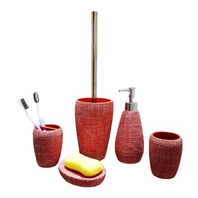 China Sustainable Home Luxury Resin Bathroom Set Accessories Shower Accessories Bathroom Accessories Set for sale