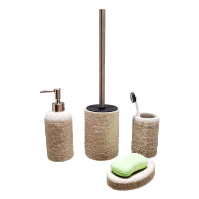 China Sustainable Manufacturers European Style Bathroom Accessory Set Delicate 4 Piece Bathroom Set for sale