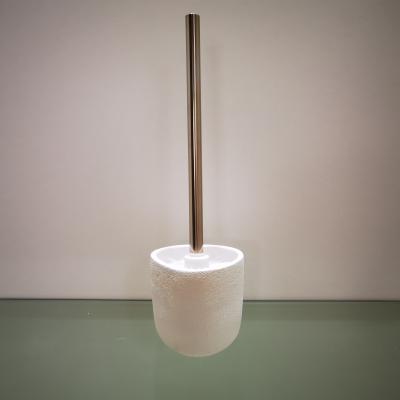 China Sustainable Hot Selling Stylish Eco-friendly Modern Bathroom Accessories Toilet Brush With Polyresin Resin Holder for sale