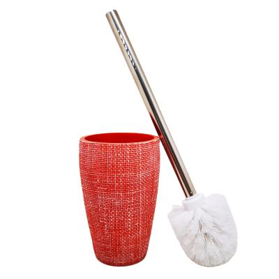 China Sustainable Home Use Fashionable Toilet Brush With Handle Household Cleaning Polyresin Toilet Brush for sale