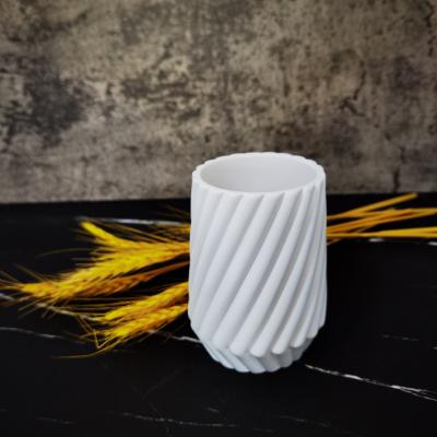 China Sustainable Hot Sale Polyresin Resin Bathroom Accessories Eco-friendly Modern Tumbler For Bathroom for sale