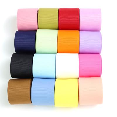 China Eco Friendly Recyled Paper Core Decorative Rpet Ribbon Grosgrain 40mm for sale