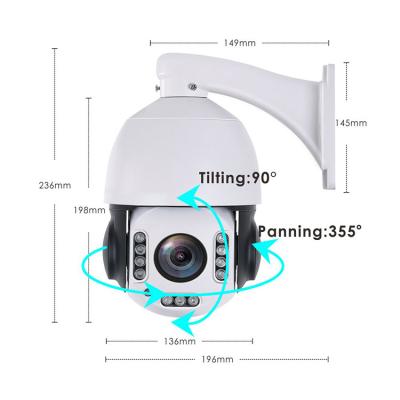 China NIGHT VISION PTZ Outdoor High Speed ​​Long Range Dome 5MP 20X 100m IR Zoom Auto Tracking IP 2021 for sale