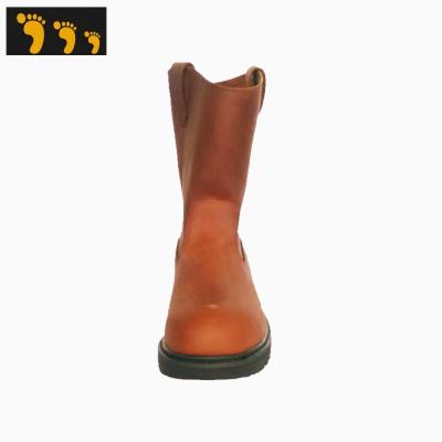 China Good Quality Brown Horse Leather Crazy Colored Wellington Boot for sale