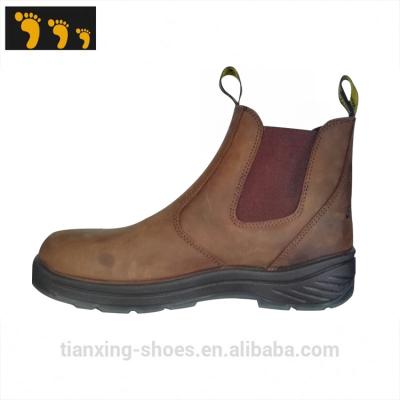 China Steel Toe Chealse Boots Slip On Genuine Leather Safety Shoes for sale