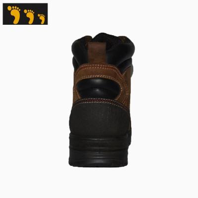 China Nubuck Genuine Leather Anti Slip Vibration Comfortable Safety Shoe for sale