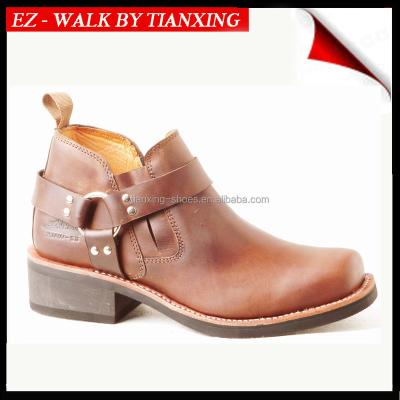 China SQUARE TOE Breathable Genuine Leather MOTORCYCLE BOOTS for sale