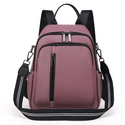 China New solid color shoulder bag large capacity leisure backpack simple anti-theft single women waterproof high quality sports backpack girls for sale