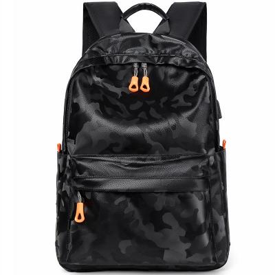 China With USB Travel Bag Leisure School Bag Waterproof Backpacks For Men 14 Inch Large Capacity Laptop Backpack USB Rechargeable Backpack for sale