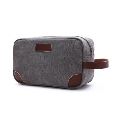 China Durable Unisex Casual Makeup Dopp Kit Women Men Travel Clutch Westal Bag Canvas Cosmetic Toiletry Organizer Bag Clutch Handbag for sale