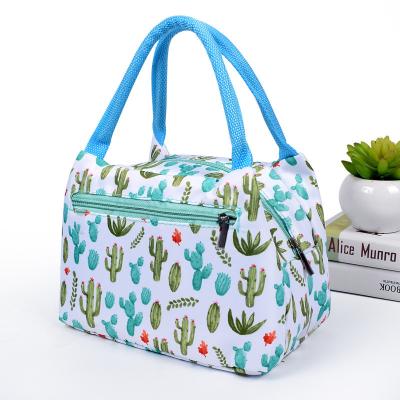 China Fashion Printing Portable Thermal Insulated Tote Picnic Lunch Bag For Kids Food Storage Pouch Pattern Cooler Kids Functional Lunch Bag for sale