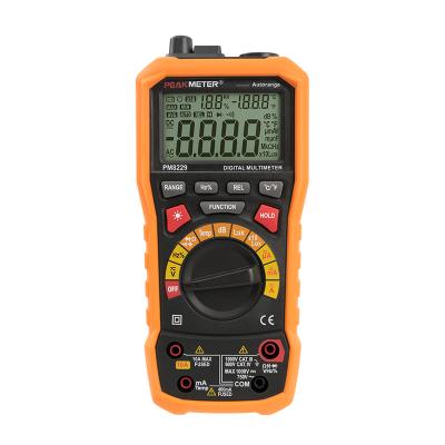 China PM8229 4000 Counts Auto/Manual Range With Lux Test Temperature Humidity Sound Level 5 in 1 PM8229 Multifunctional Digital Multimeter for sale