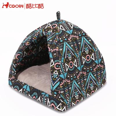 China Sustainable hot sale comfortable new products soft canvas cat tent, pet igloo, igloo pet house for sale