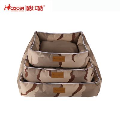 China Sustainable New Products Military Green Oxford Waterproof Low Dog Bed for sale