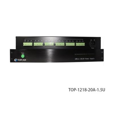 China Adjustable PTC Rack Mount Power Supply 1.5U Input AC110V In AC240V 50-60Hz Output 12VDC 20A 18CH PTC Output Adjustable for sale