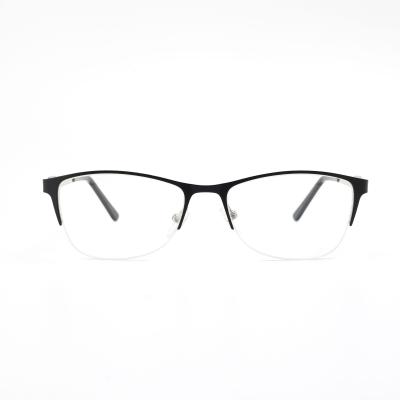 China 2022 Half Rim Black Oval Small Size For Women With Fashionable Presction Customized Optical Frames rxable for sale