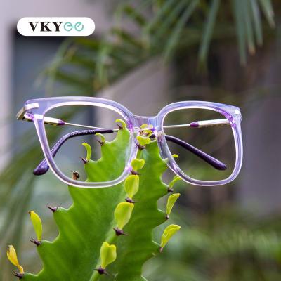 China Rectangle Drop Shipping RXable Unisex Clear Prescription Rectangle Combination Wenzhou Acetate Optical Glasses for sale