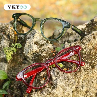 China RXable Drop Shipping Fashion Acetate Oversized Oval Decoration Oval Unisex Prescription Optical Glasses for sale