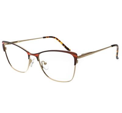 China Metal Classic Rectangle Woman Rectangle Style Spectacle Frames Shatterproof Medical Glasses for sale