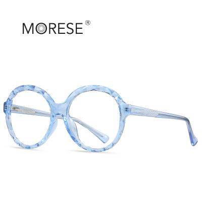 China Hot Selling Cateye Woman TR90 Optical Glasses Running Clear Blue Light Round Anti Prescription for sale