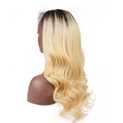 China Body Wave 30 Inch Full Lace Wigs 1B 613 Full Lace Wig Virgin Hair Transparent Body Wave Hair for sale