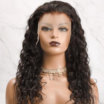 China Natural Wave Natural Wave 13*4 Lace Frontal Human Virgin Hair Wigs Full Cuticle Aligned Unprocessed Indian Virgin Hair Wigs for sale