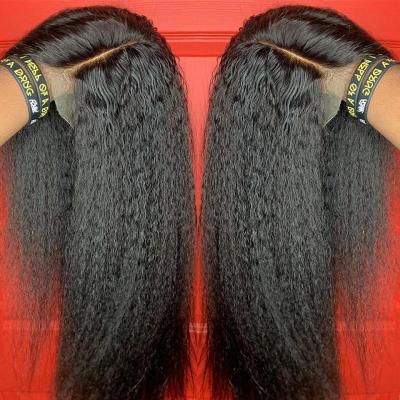 China Curly Straight Hair Lace Band Wig 2020 HD Virgin Virgin Hair Cuticle Aligned Curly Half Hair Wigs Straight Hair Wigs Indian Hair Raw 13*6 Lace Fronta Wig for sale